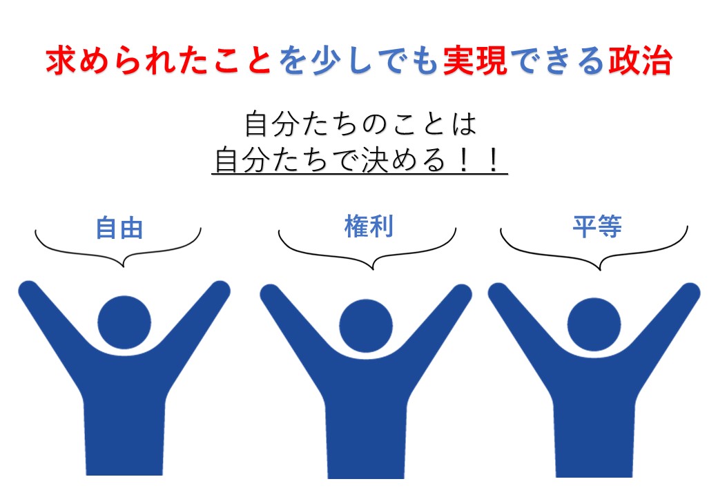 求められたことを少しでも実現できる政治